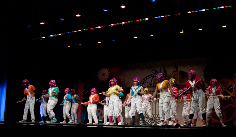 Random Rippling - Willy Wonka on the stage at Broad Ripple Magnet High School