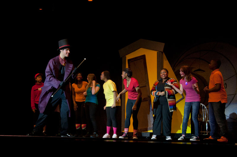 Random Rippling - Willy Wonka on the stage at Broad Ripple Magnet High School