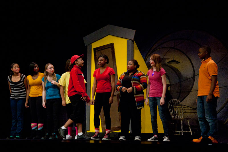 Random Rippling - Willy Wonka on the stage at Broad Ripple Magnet High School