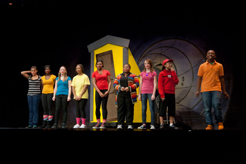 Random Rippling - Willy Wonka on the stage at Broad Ripple Magnet High School
