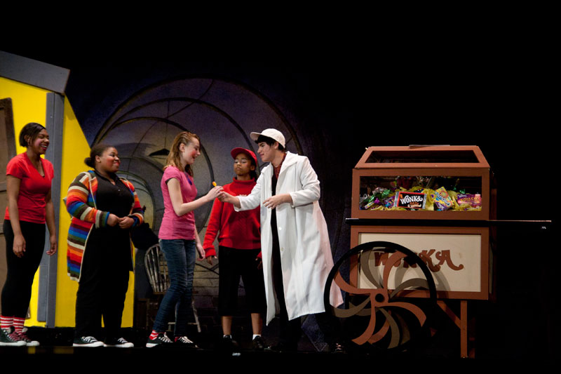 Random Rippling - Willy Wonka on the stage at Broad Ripple Magnet High School