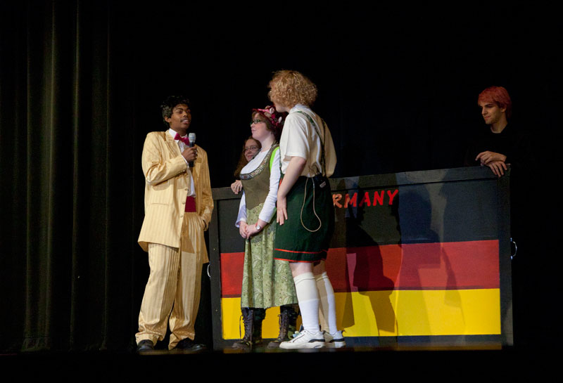 Random Rippling - Willy Wonka on the stage at Broad Ripple Magnet High School