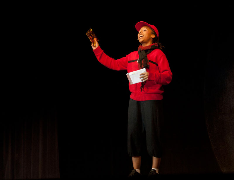 Random Rippling - Willy Wonka on the stage at Broad Ripple Magnet High School