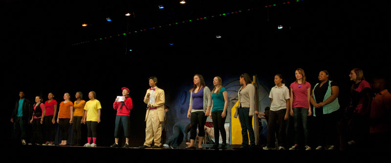 Random Rippling - Willy Wonka on the stage at Broad Ripple Magnet High School