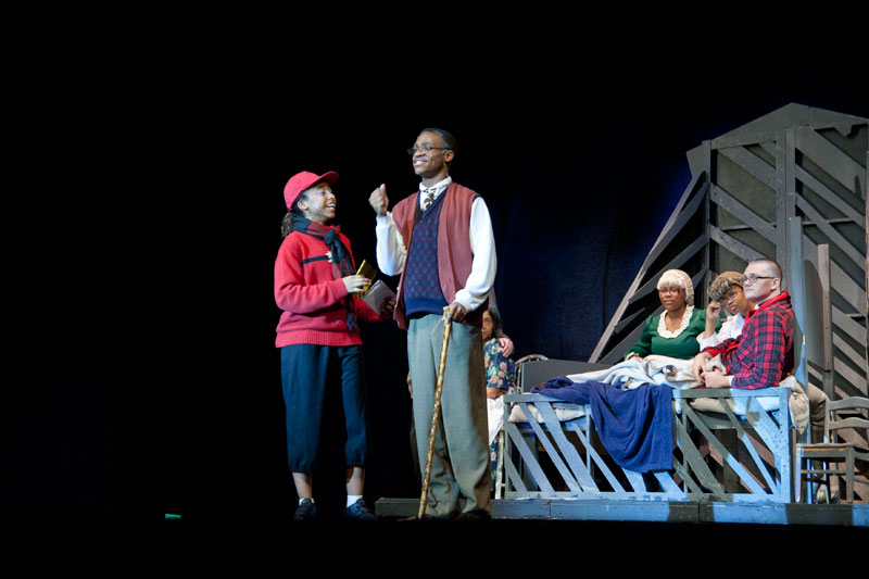 Random Rippling - Willy Wonka on the stage at Broad Ripple Magnet High School