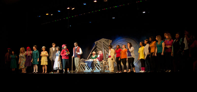 Random Rippling - Willy Wonka on the stage at Broad Ripple Magnet High School