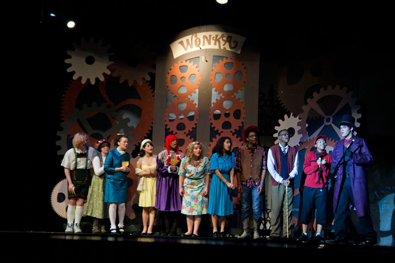 Random Rippling - Willy Wonka on the stage at Broad Ripple Magnet High School