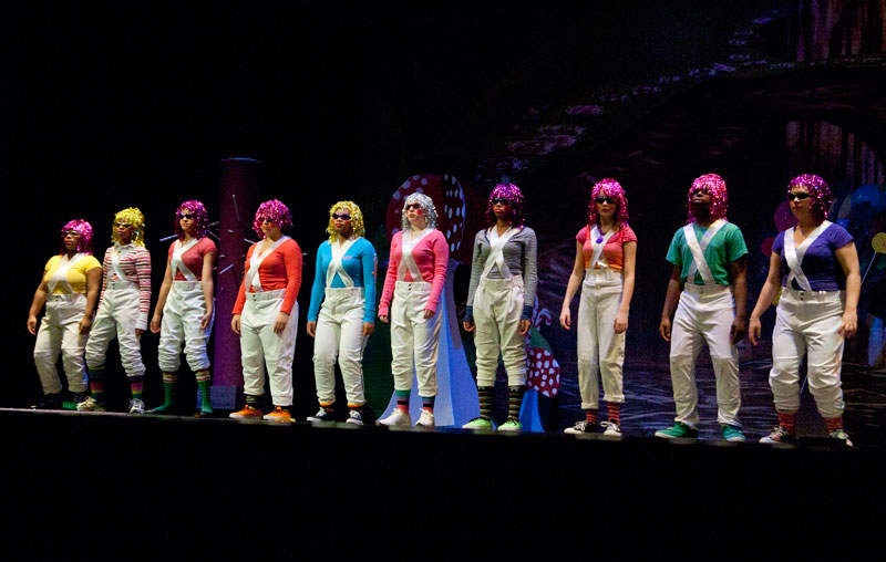 Random Rippling - Willy Wonka on the stage at Broad Ripple Magnet High School