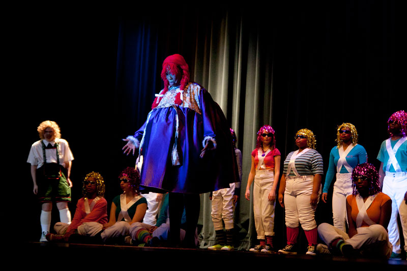 Random Rippling - Willy Wonka on the stage at Broad Ripple Magnet High School