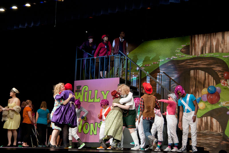 Random Rippling - Willy Wonka on the stage at Broad Ripple Magnet High School