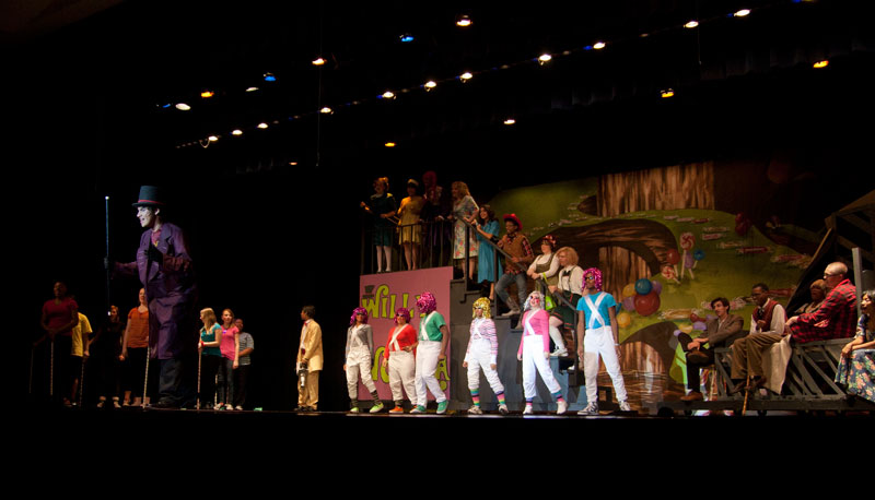 Random Rippling - Willy Wonka on the stage at Broad Ripple Magnet High School