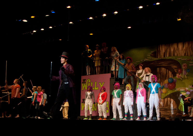 Random Rippling - Willy Wonka on the stage at Broad Ripple Magnet High School