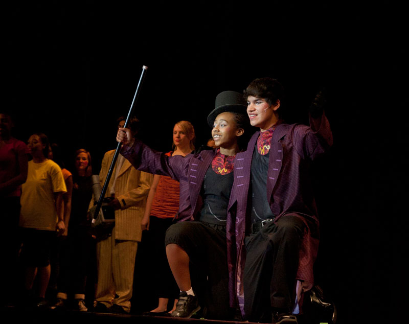 Random Rippling - Willy Wonka on the stage at Broad Ripple Magnet High School