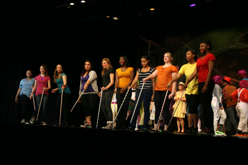 Random Rippling - Willy Wonka on the stage at Broad Ripple Magnet High School