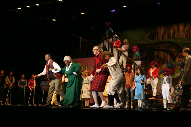 Random Rippling - Willy Wonka on the stage at Broad Ripple Magnet High School