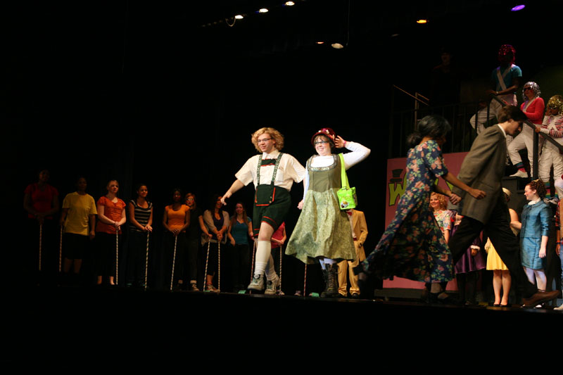 Random Rippling - Willy Wonka on the stage at Broad Ripple Magnet High School