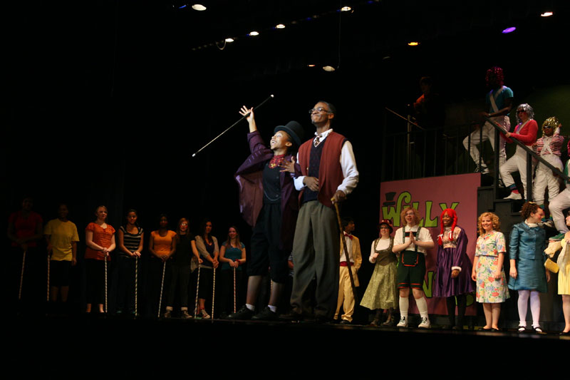 Random Rippling - Willy Wonka on the stage at Broad Ripple Magnet High School