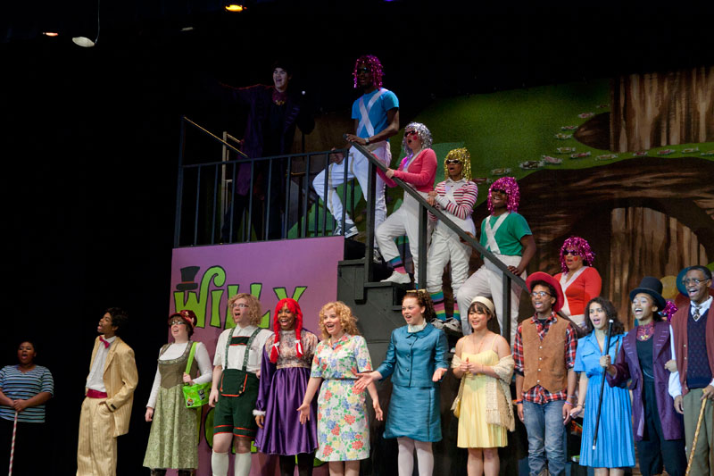 Random Rippling - Willy Wonka on the stage at Broad Ripple Magnet High School