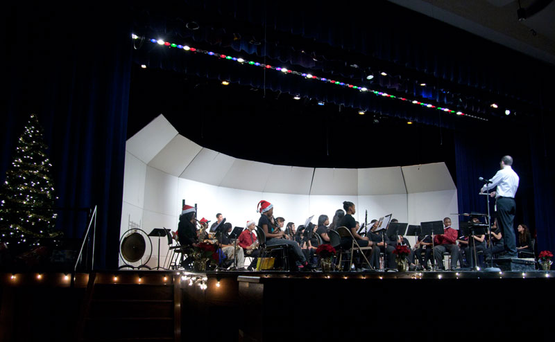 John S. Hague led the middle school band