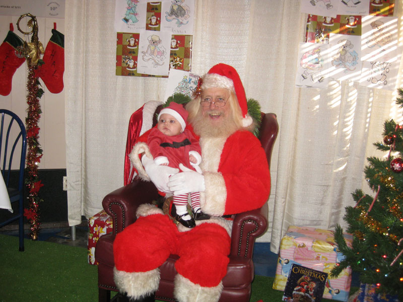 Cassidy on Santa's lap