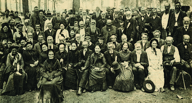 These people need a party! Broad Ripple's 175th party is coming this spring. Can you write a caption for this photo taken at the 1883 Old Settlers Meeting held at Broad Ripple Park?