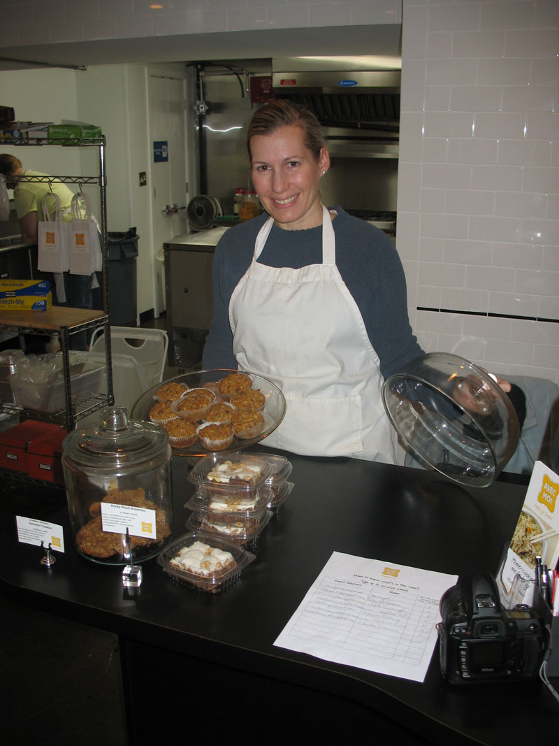 Avec Moi owner Kris Parmelee displays some desserts at her Broad Ripple store.