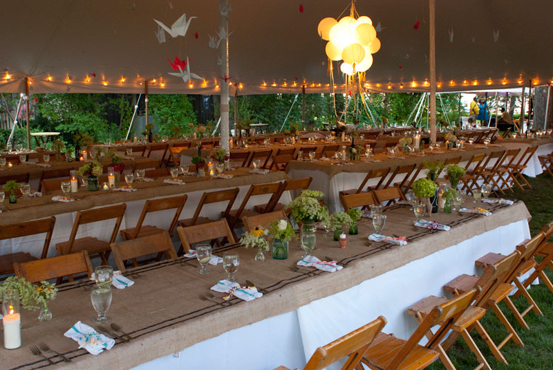A Lake Wawasee Outdoor Wedding event planned by Kim King Smith Events.