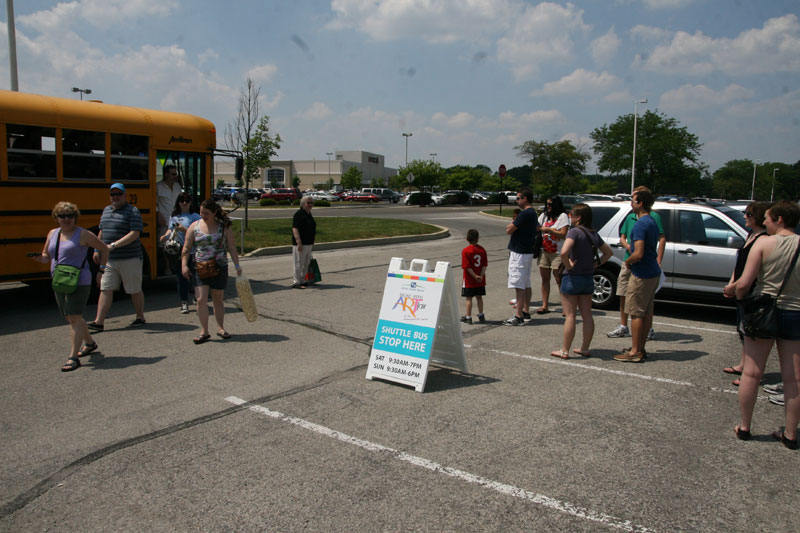 Saturday, May 19 - Boarding the bus at Glendale