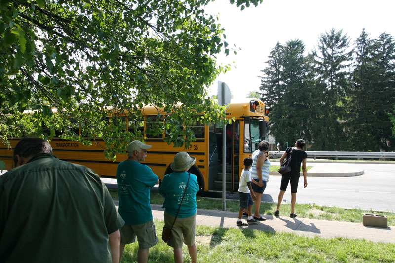 Boarding the bus back to Glendale