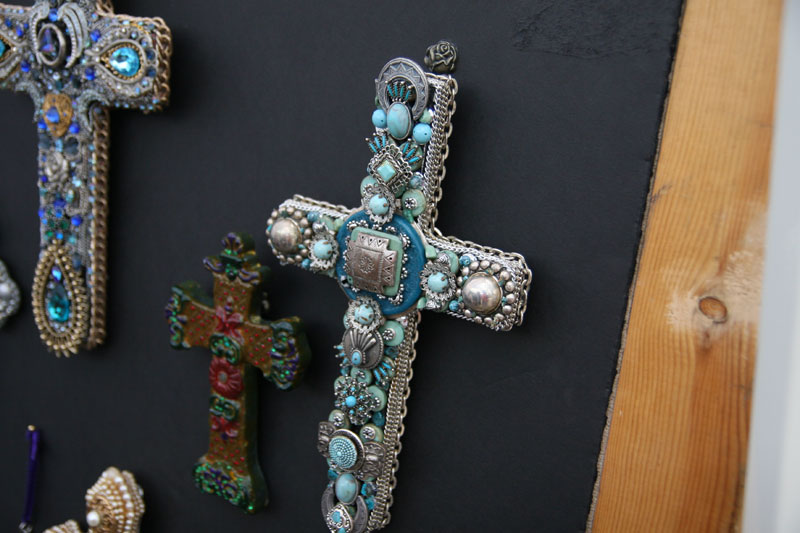 Handmade crosses by Sharon Dillon Designs.