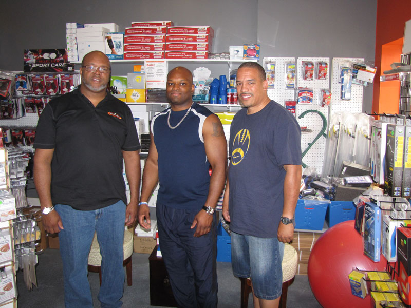 Corey Lowery, Indiana Nighthawks Carl Martin and team owner Corey Thompson