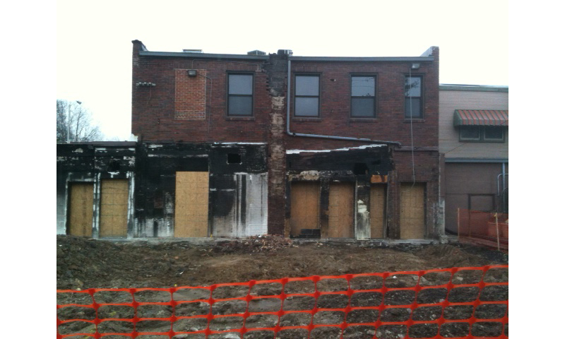 The rear of the Aristocrat after the fire.