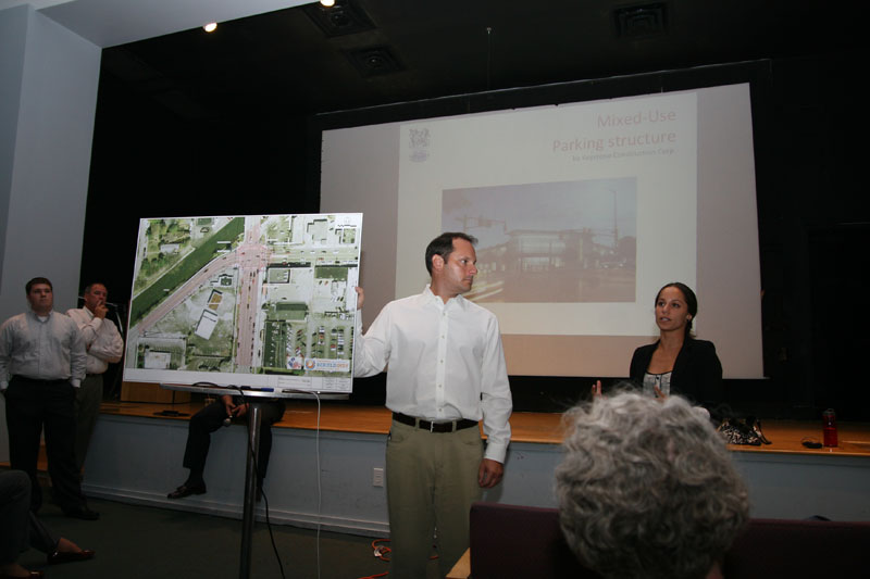 BRVA President Mark Wolf and Executive Director Brooke Klejnot answer questions about the status of the parking structure under construction.