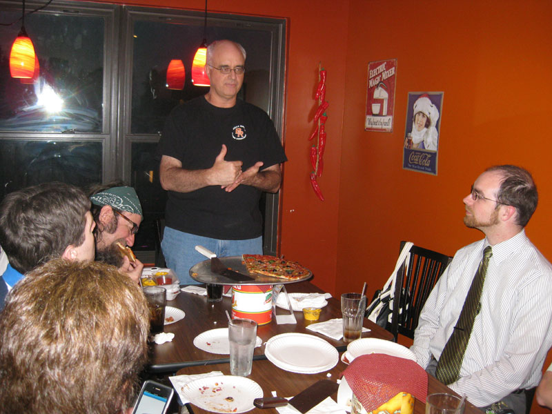 Random Rippling - Dinner at 'ZA Pizza to thank all-volunteer Gazette Staff