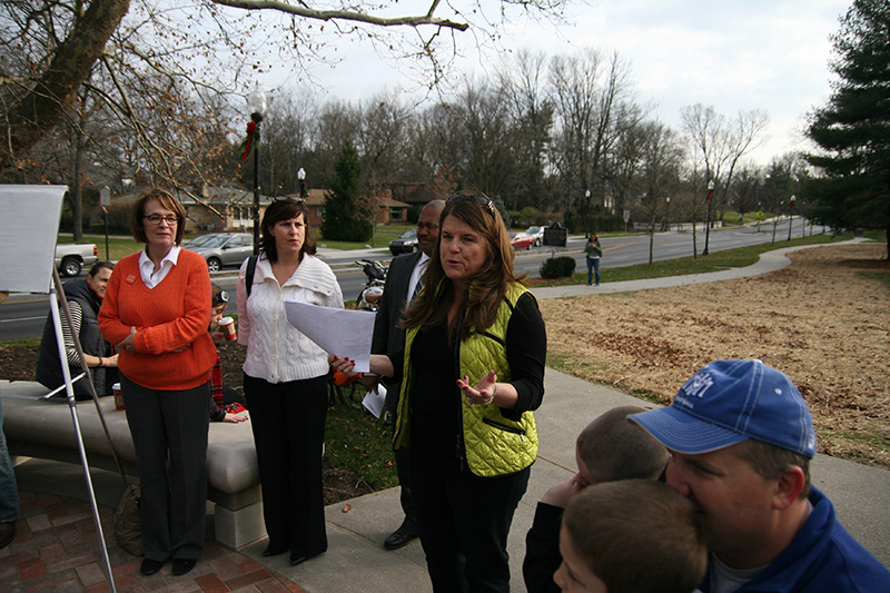 Cynthia Zweber-Free gave a short history of the park and introduced those who have worked so hard to make this park a reality.