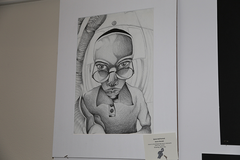 Spoon Self Portrait - Aaron Dorsett - Gr. 12, BRHS - Debra Tyte, Teacher - Drawing, Gold Key