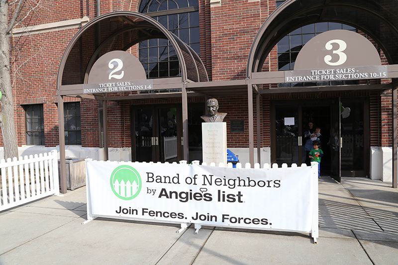Random Rippling - Northside residents shot hoops on famous hardwood during Angie's List party