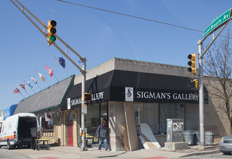 Random Rippling - Sigman's Gallery damaged by car