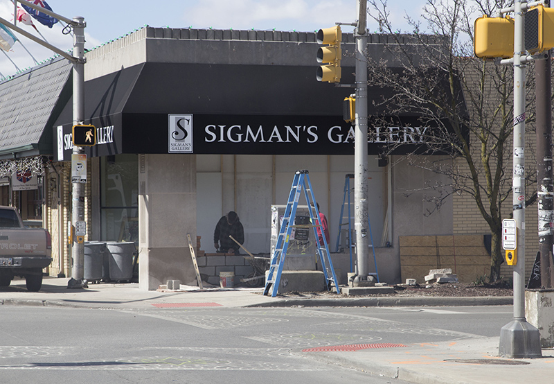 Random Rippling - Sigman's Gallery damaged by car