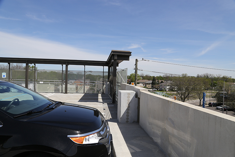 Views from the top of the garage