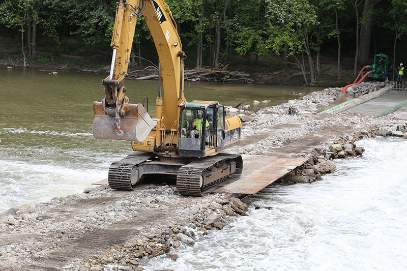 Random Rippling - White River dam reconstruction and high waters
