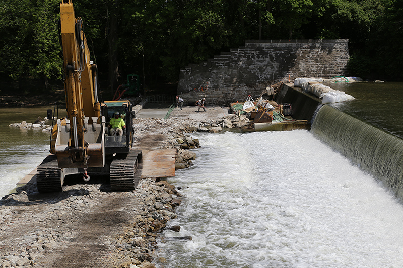 Random Rippling - White River dam reconstruction and high waters