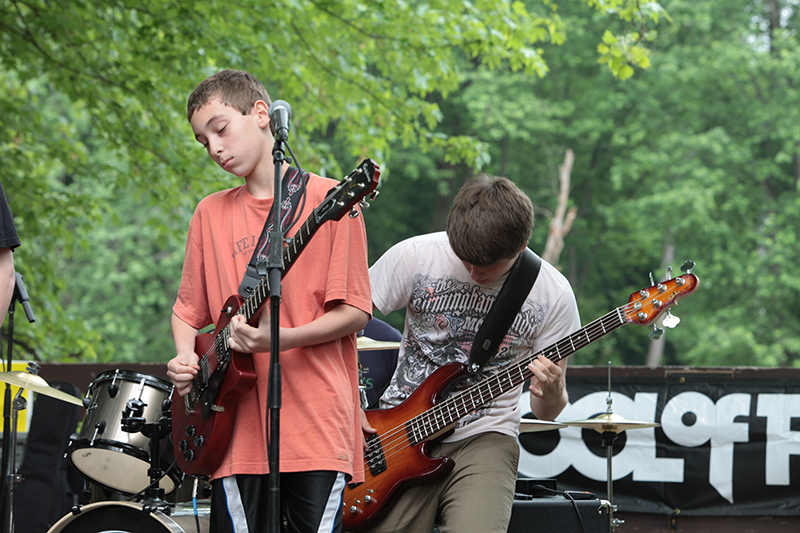 Young performers from the School of Rock performed at the 2013 Broad Ripple Art Fair on the Q95 Riverfront Stage