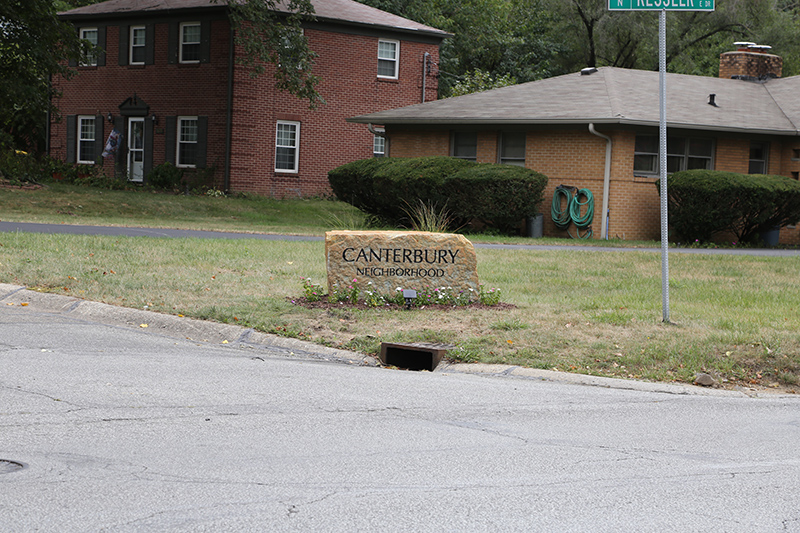 Random Rippling - Canterbury Neighborhood sign