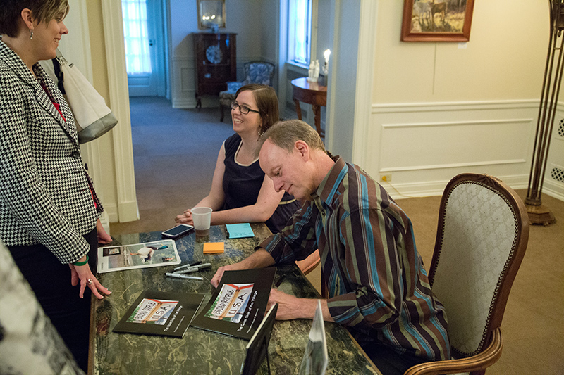 Bruce Buchanan signed copies of his new photography book on Broad Ripple