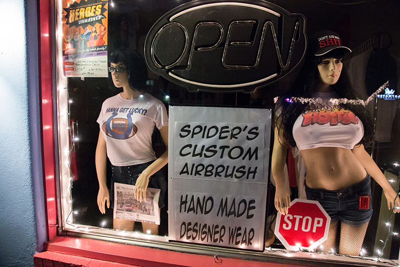 Random Rippling - Spider's Shirt Shack window