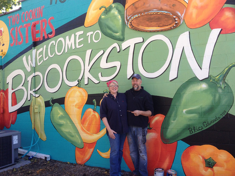 Kim Robinson and Jon Edwards at Two Cookin' Sisters in Brookston, Indiana. 