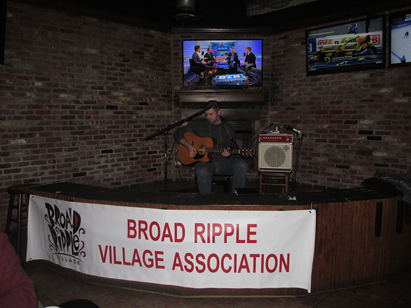 Scott Kline performed at the Broad Ripple Tavern during the BRVA party.