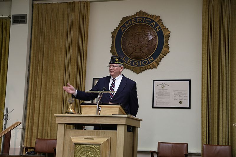 Post Commander Ben Olsen, III, led the evening anniversary dinner.