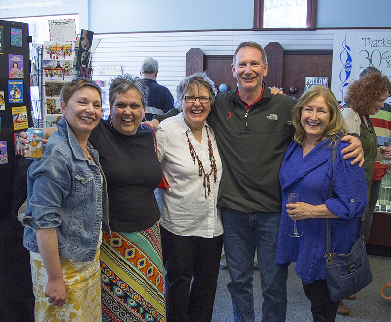 Left to Right: Krista Wright, Teri Obst, Marlene Dalton, Rod Parker (Chelsea's UPS man), Maureen Purcell